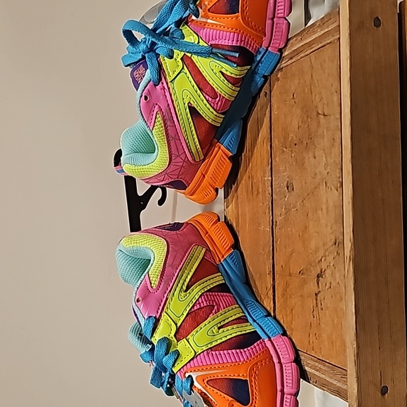 B Danskin Now womens 5 Neon Fashion Sneakers Shoes Pink Purple 80s 90s Vibe NWT - Picture 10 of 11